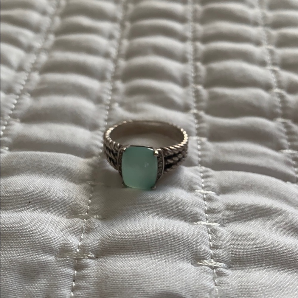 David Yurman Petite Wheaton in Chalcedony size 7